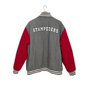 Calgary Stampeders CFL Wool Varsity Bomber Jacket